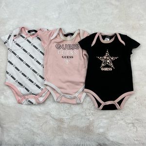 Guess Baby 3 Pack Bundle Bodysuits
